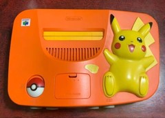 Pokemon Pikachu Nintendo 64 Console System Orange yello Edition N64 From Japan