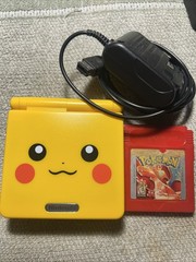 Nintendo Gameboy Advance SP Pikachu 10 Levels Of Brightness AGS-101 Pokemon Red