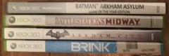 XBOX 360 games: Batman: Arkham Asylum & Arkham City/Brink/Battlestations-Midway