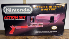 Nintendo NES Action Set (Blue Box) CIB, Manuals Mario Duck Hunt, Baggies