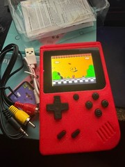 1 Game Box Plus- Hand Held Game System Red With Controller/ New