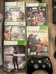 Xbox 360 Elite White Console Bundle 20GB HDD 15 Games Controller Tested Works