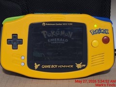 Game Boy Advance AGB-001 Pikachu Pokemon Edition Console With Game & Black Case