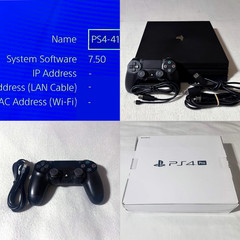 Low Firmware PlayStation 4 Pro 1TB PS4 Pro Complete With Cables & Controller
