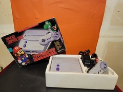 Super Nintendo Junior Jr Control Deck Console in Original Box ~ Tested & Working