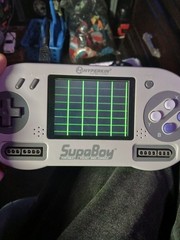 Nintendo SNES SupaBoy Hyperkin in Gray NOT TESTED NO Battery W Madden SNES