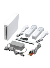 Authentic Wii Console White + Two Remotes + GameCube + 1 Year Warranty + USA