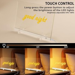 11.8&Prime;x8.5&Prime; LED Drawing Board with 12 Markers, Brightness Adjustment Touch But…