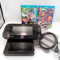 Nintendo Wii U Console With Cables & 2 Games 32GB Black Japanese NTSC-J Tested