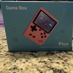 Game Box Plus Handheld System 3.0&Prime; Backlit LCD, Rechargeable, AV/DC Blue/Pink