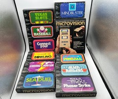 1979 Milton Bradley MB Microvision Console & 11 Games w/ Boxes, Manuals AS-IS