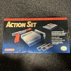 Nintendo NES Action Set System Near Complete In Box CIB Tested With Super Mario