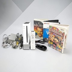 VTG 2006 Nintendo Wii RVL-001 Console Bundle White GameCube Ports 3 Games