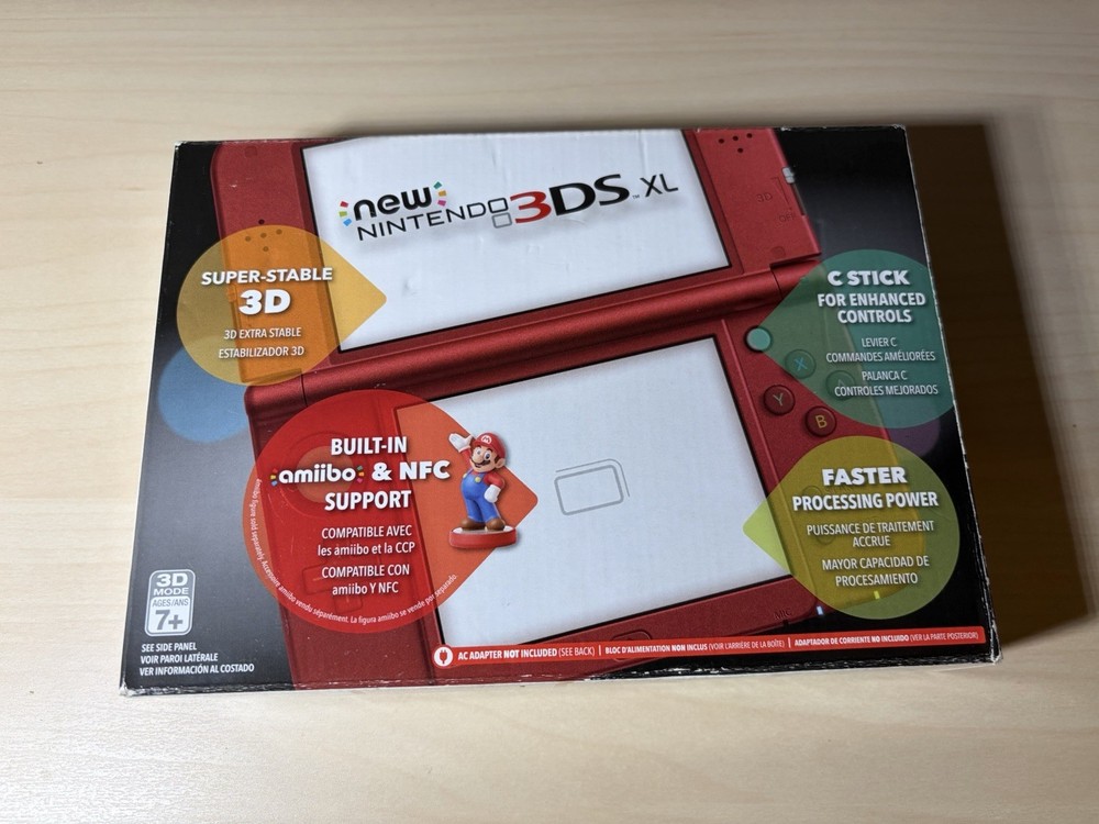 New Nintendo 3DS XL Red Handheld Console In Box – Near Mint