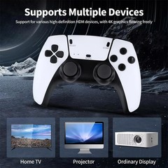 128G HDMI TV Video Game Stick M15 4K Gaming Console Gamepad 2 Pack Controller