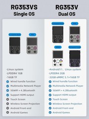 Portable RG353VS Game Player – 3.5&Prime; IPS Screen, 64GB Retro Gaming Experience