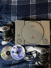 Sony PlayStation 1 Console, Powers On SCPH-1001 Includes 2 Controllers AS IS