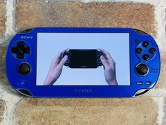 SONY PS Vita PCH-1000 Sapphire Blue ZA04 Playstation Charger 8GB Tested No.2D P