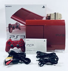 🔥RARE Sony PS3 CECH-4000B 250GB ❤️ Garnet Red 🎮 1 Controller Super Slim Tested