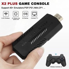 64GB, Wireless 4K Built-in Games HDMI TV Game Stick Console X2 Wireless Gamepad
