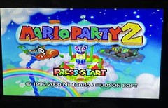 N64 W/ Mario Party 1 & 2 Party Pack Translucent BLUE Nintendo-64 Console System