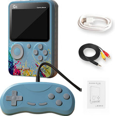 ELECDON G5 Retro Handheld Game Console – 500 Built-In Classic Games (Blue)