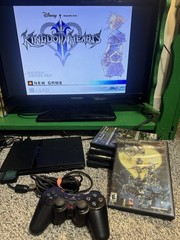 Sony PlayStation 2 Bundle 8mb Card 4 Mystery Games And Kingdom Hearts/Controller