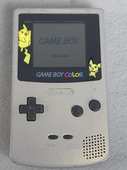 Nintendo GameBoy Color Gold/Silver Pokémon Special Edition Pikachu Pichu Tested