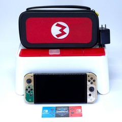 Switch OLED Console Zelda Tears of the Kingdom Edition-NO DOCK W/ 128GB + Extras
