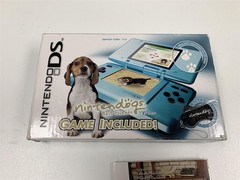 Nintendo DS Teal Nintendogs Boxed Console Broken Hinge Tested Works