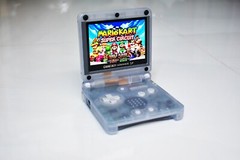 Backlit IPS LCD GBAsp Mod Nintendo Gameboy Advance SP Glacier