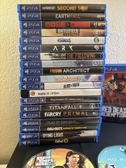 Sony PlayStation 4 PS4 500GB Black Console Bundle 22 Games & Controllers READ
