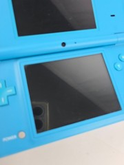 Nintendo DSi TWL-001 Bright Blue Color w/ Charger & Space Invaders Working
