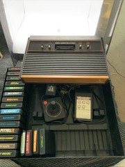 Atari 2600 Console Game Lot Video Game Center 61 Games Joysticks, Paddles & Mor