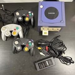 Nintendo GameCube Console Indigo with 3 Controller, Memory Card, Cables TESTED