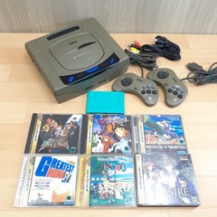 SEGA SATURN CONSOLE JAPAN with 2 Controllers 6 Games & Memory HST-3200 NTSC-J