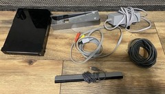 Nintendo Wii Black Console RVL-001 GameCube Compatible Tested Cables Sensor Bar
