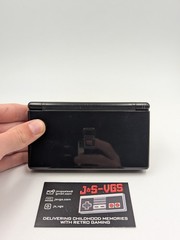 Ninto DS Lite Onyx Black Console Only Damaged Screen No Charger Tested