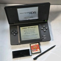 Nintendo DS Lite Handheld Console System -Onyx Black Oem Authentic +Game/Charger