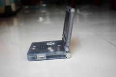 Backlit IPS LCD GBAsp Mod Nintendo Gameboy Advance SP Glacier
