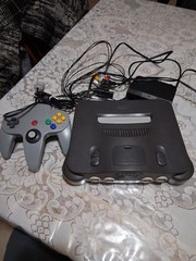 Nintendo 64 Black Console (NTSC-J) with controller and cables *Read Description*