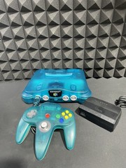 Nintendo 64 Funtastic Ice Blue Console Bundle Tested Working