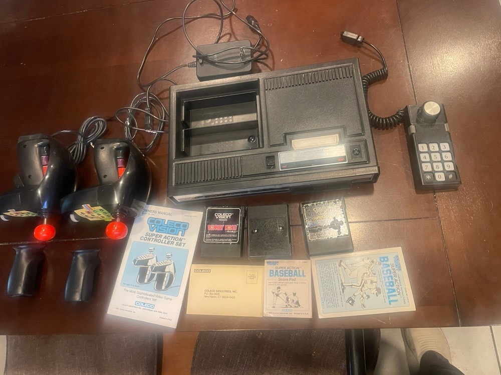 Colecovision Bundle Lot Console, 3 Games Controllers, Parts Or Repair, READ