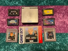 Nintendo GBA SP Silver Tested Working With GBA And Game Boy Games No Charger