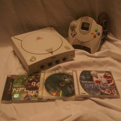 SEGA Dreamcast Console With Controllers, Games, & Cables (OEM) Cleaned & Working