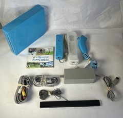 Nintendo Wii Sports RVL-101 Complete Blue Console Bundle W Motion Plus & Game