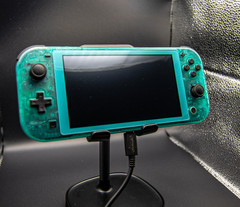 Custom Nintendo Switch Lite 128GB Hall Effect Emerald Clear Case BUNDLE Tested