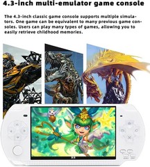 JXD X6 Handheld 4.3 Inch 2000 Games White MP3 TV Out
