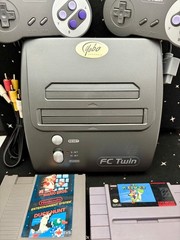 VTG FC Twin Console W/2 Controllers Plays NES & SNES 2 Games No Power Cord