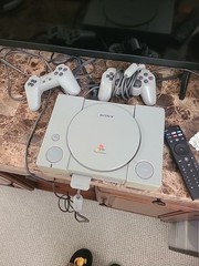 Sony PlayStation 1 PS1 Gray Home Console Bundle w/ 2 Controllers, Composite RCA